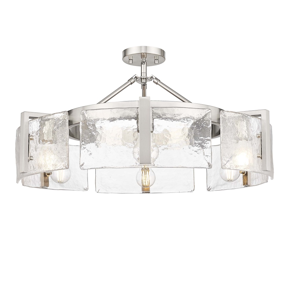 Golden Lighting Aenon 6-light Semi-Flush Mount in Pewter